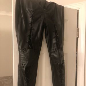 House of cb black leather pants